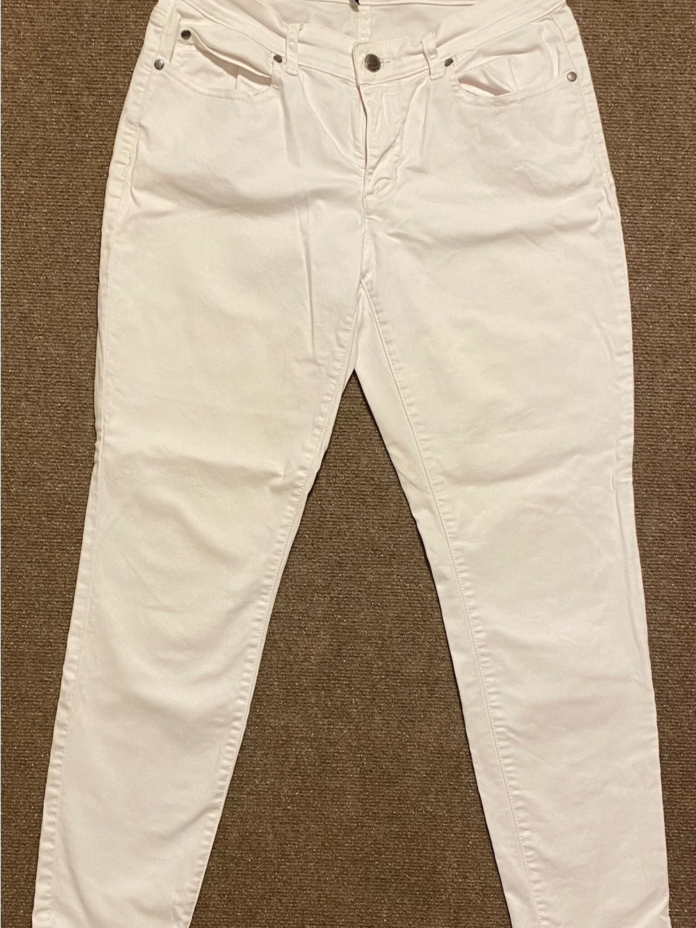 Eileen Fisher White Stretch Denim Jeans